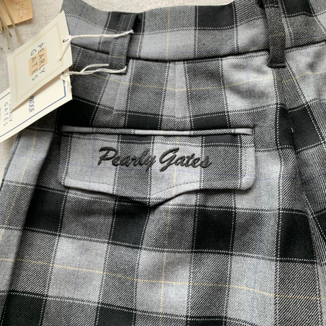 新品タグ　パーリーゲイツ　ショートウールパンツ　チェック柄　M　撥水加工　ゴルフ