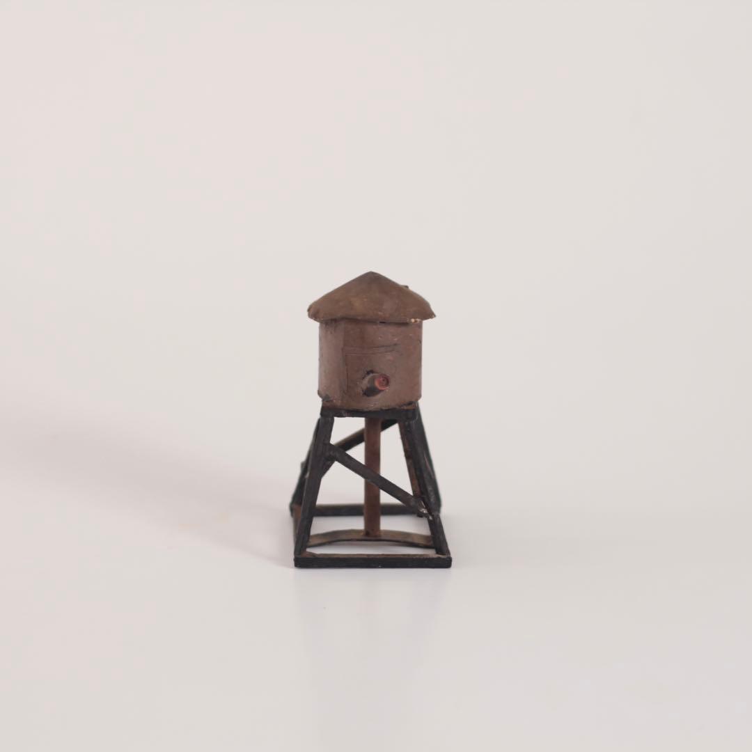 紙と木でできた 給水塔 昭和42年 古道具 アンティーク オブジェ