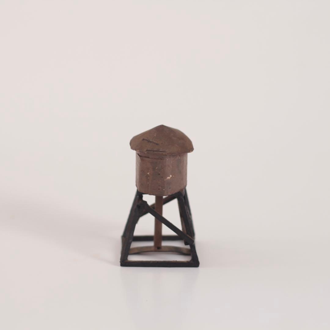 紙と木でできた 給水塔 昭和42年 古道具 アンティーク オブジェ