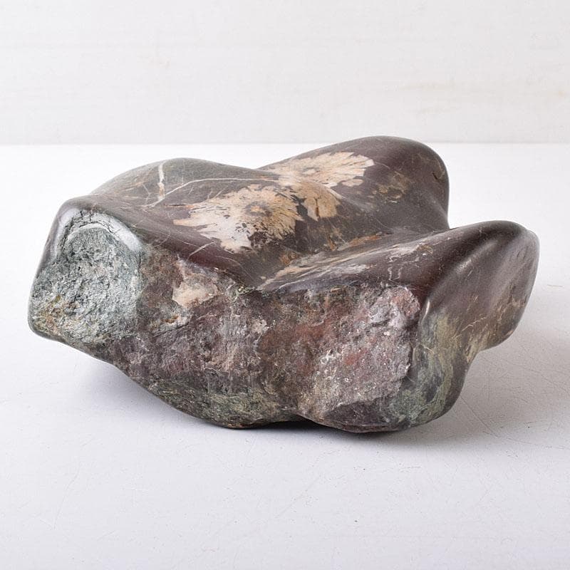 天然石　鑑賞石　菊花石　置物　重さ約1370g　V　R8681