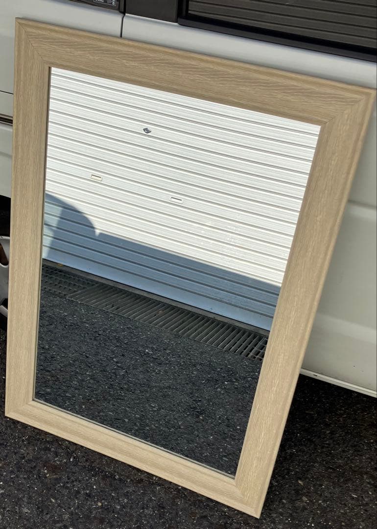 美容室用 木製フレーム ナチュラル セット面 姿見 ミラー サロン インテリア