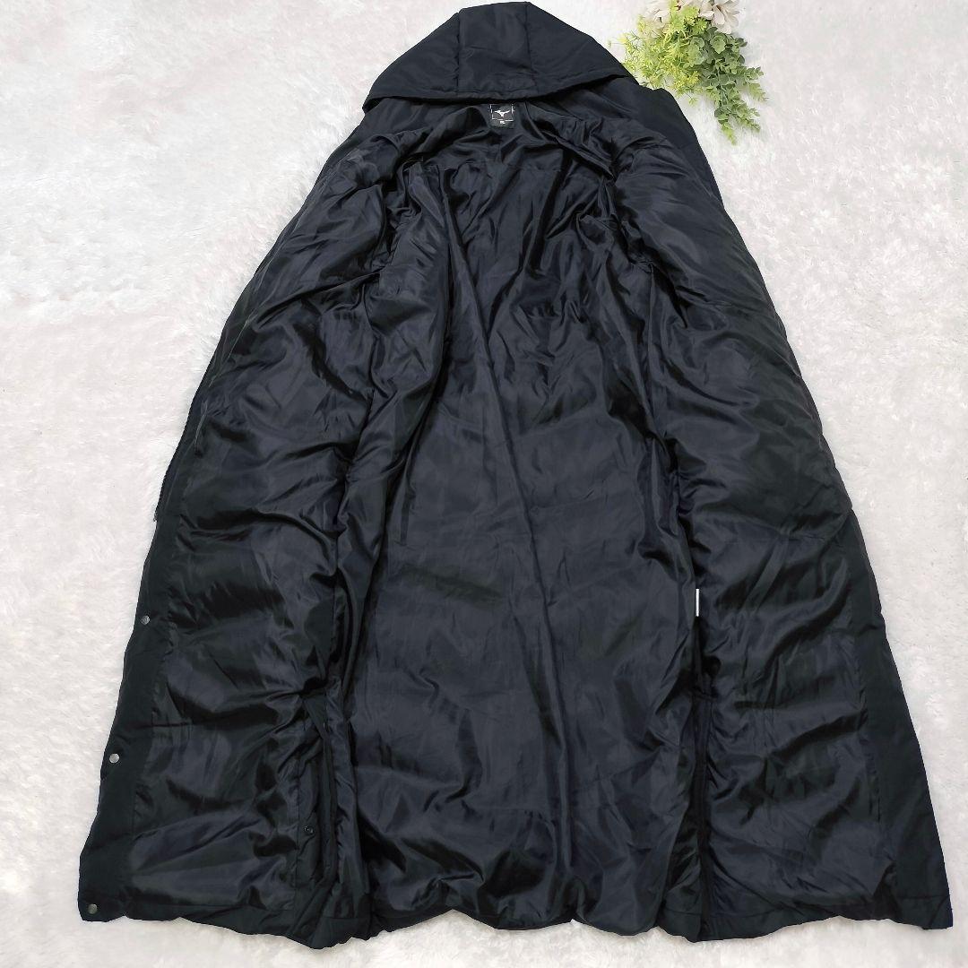 ミズノ　大きいサイズ　ベンチコート　ダウン　ロング　ブラック サッカー