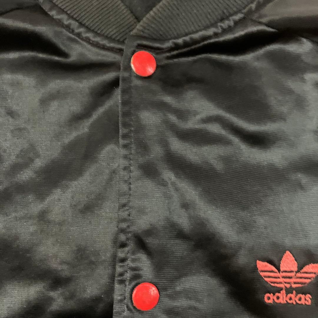 j31)美品オールドアディダスジャージ　80年代　スナップボタン　微裏起毛　L