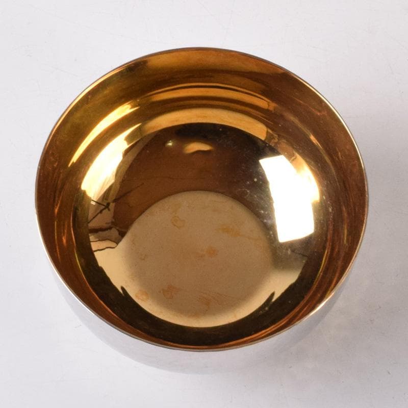 縁起物　銀製　鎚目　碗　124g　N　7483