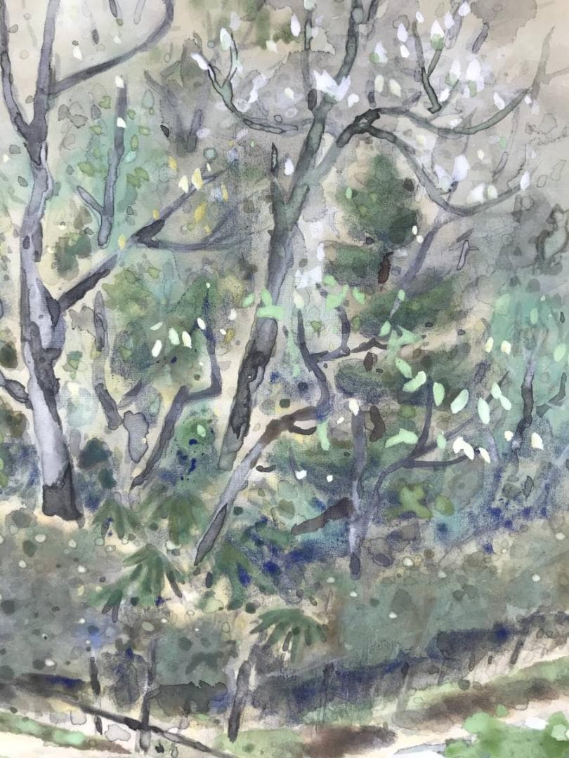 作者不詳/早春佳趣図/人物図/横物/山水図/掛軸/名家伝来/AD-202