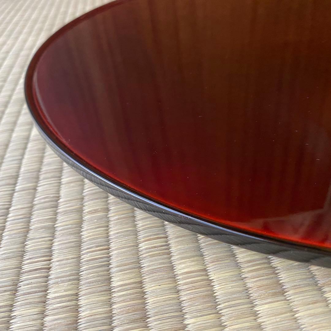 輪島塗 慶塚【溜塗 盛器】 菓子器　丸盆　40cm　天然木　漆塗　茶道具