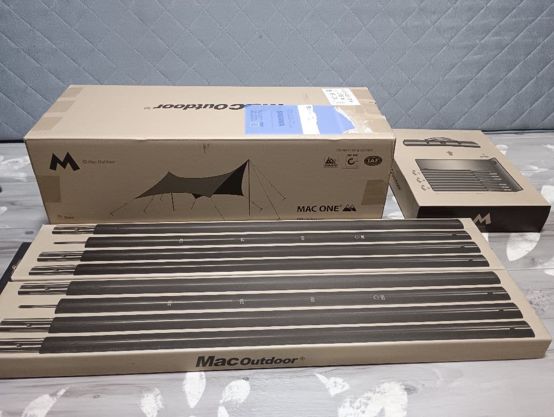 【新品未使用】MAC ONEヘキサタープL ブラック　 ポール ポールケース