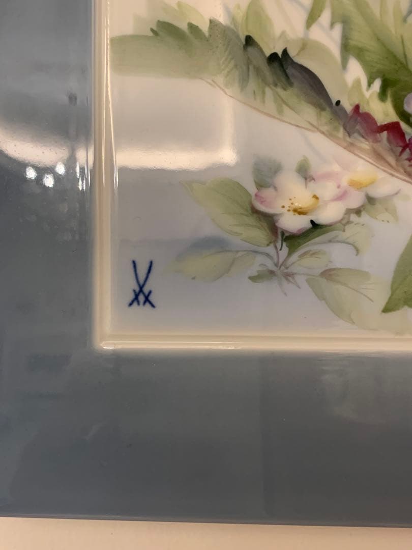 マイセン Meissen陶板（プラーク） タンポポ 美品