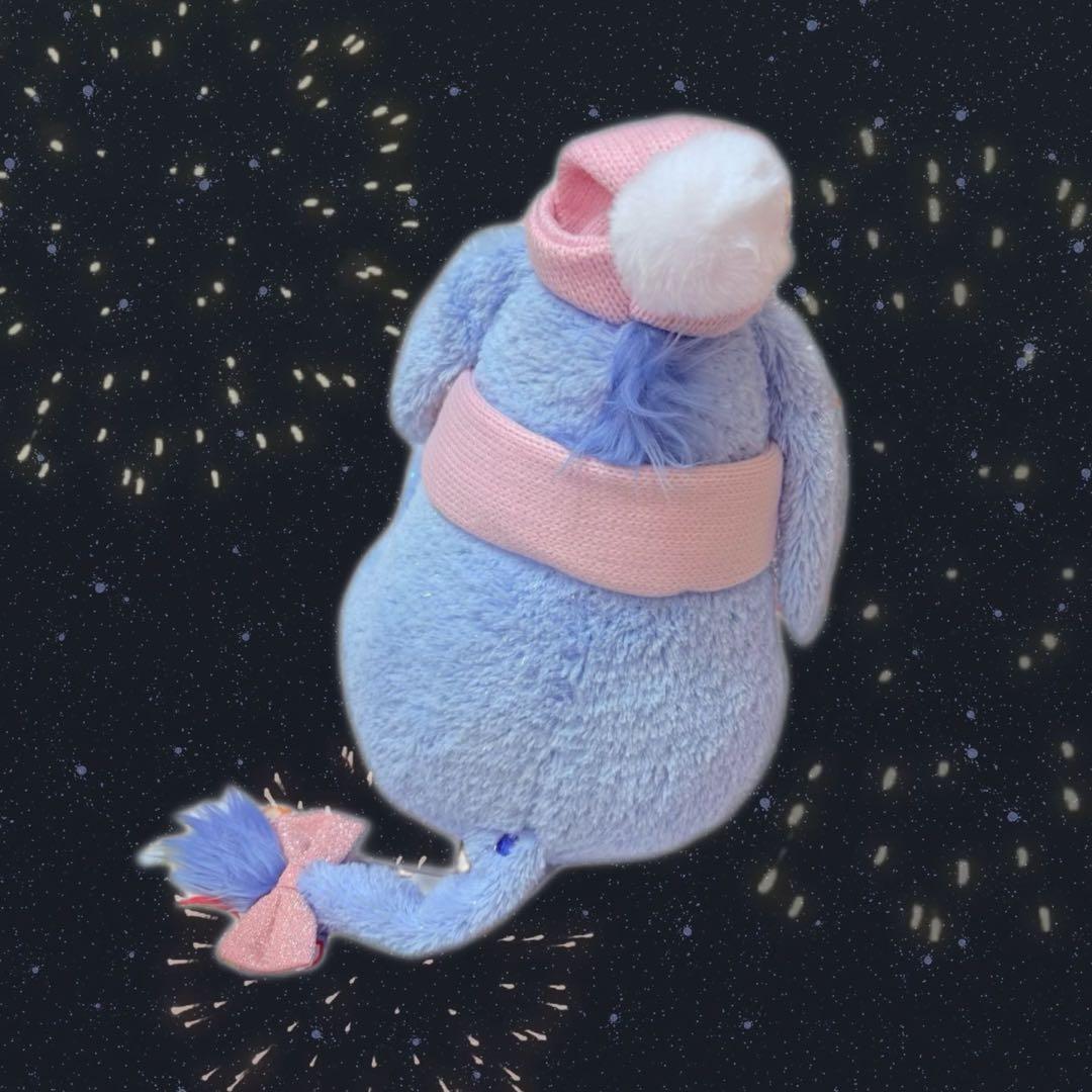 イーヨー ぬいぐるみ　ピンク×ブルー Winter