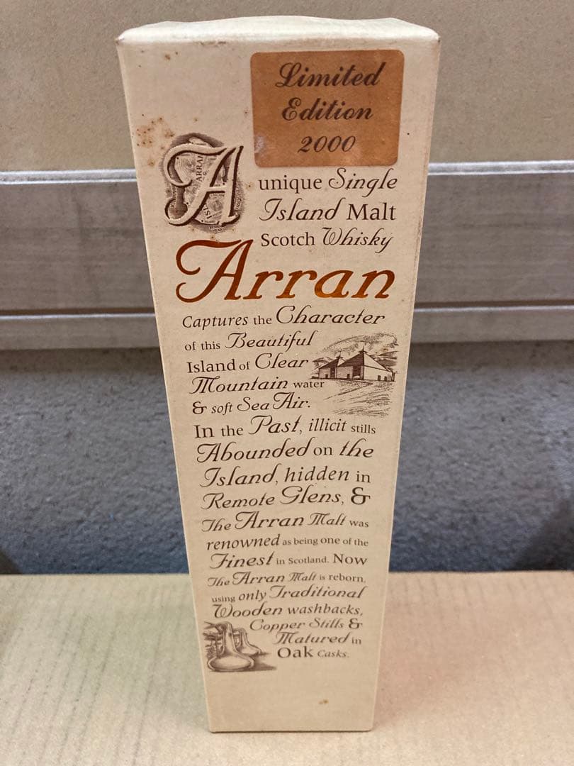 Arran シングルアイランドモルトウイスキー 限定版 2000年 43%