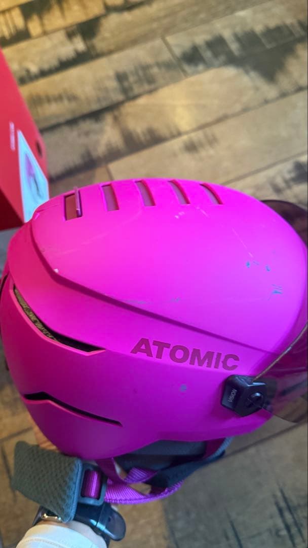 ATOMIC スキー用ヘルメット キッズ用 ピンク