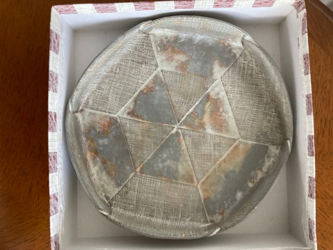 六角形陶器皿 専用箱付き