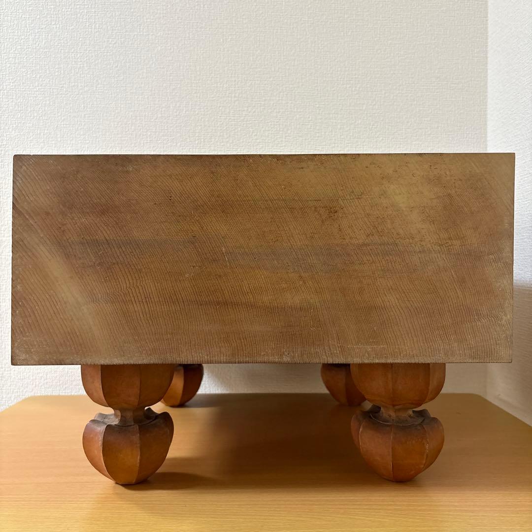 囲碁盤 足つき へそ有り 碁石セット 厚み約17.5cm