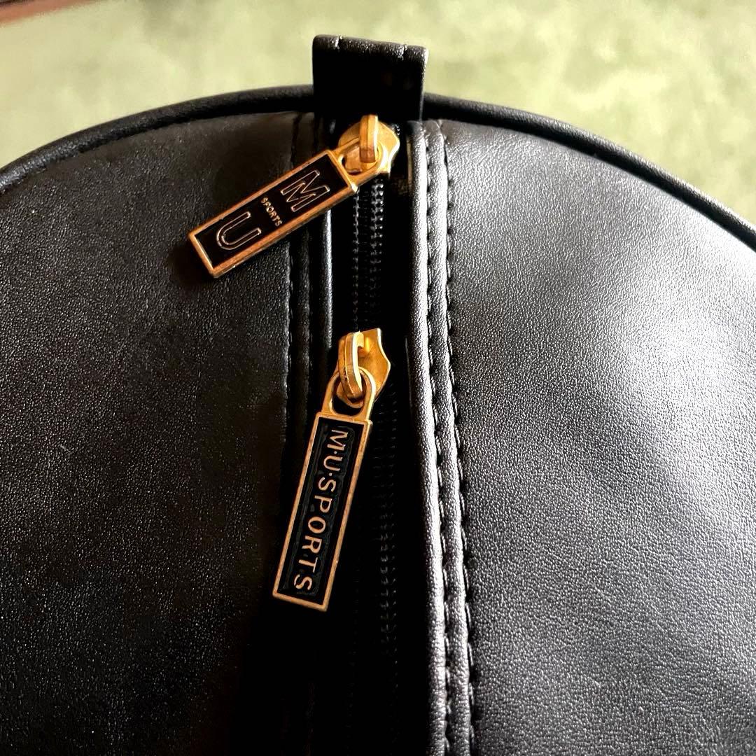 【美品 】M.U SPORTS レディースキャディバッグ レザー&ゴールドパーツ