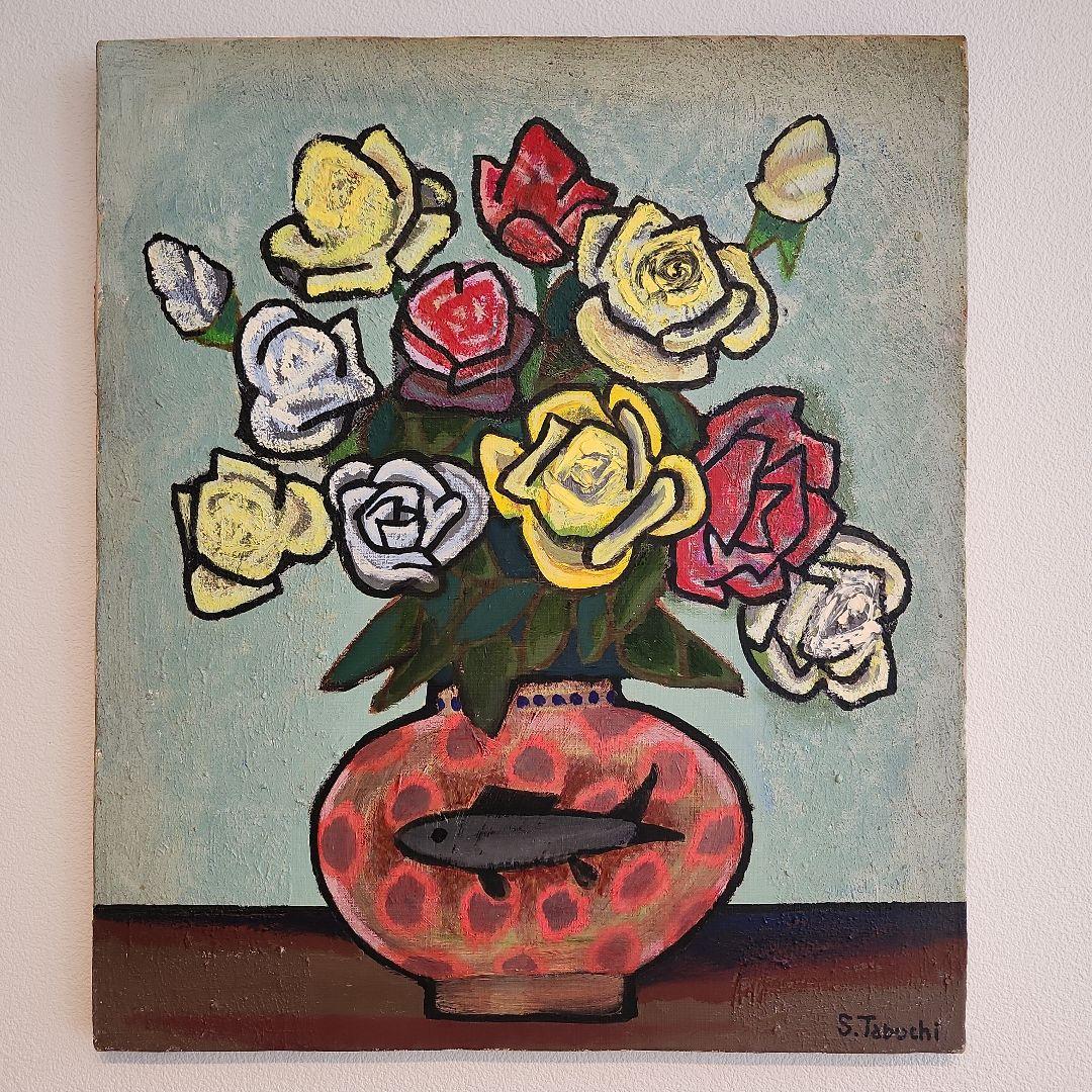 田渕眞兒　油絵　油彩　薔薇シリーズ　花　No.3-6+t+s
