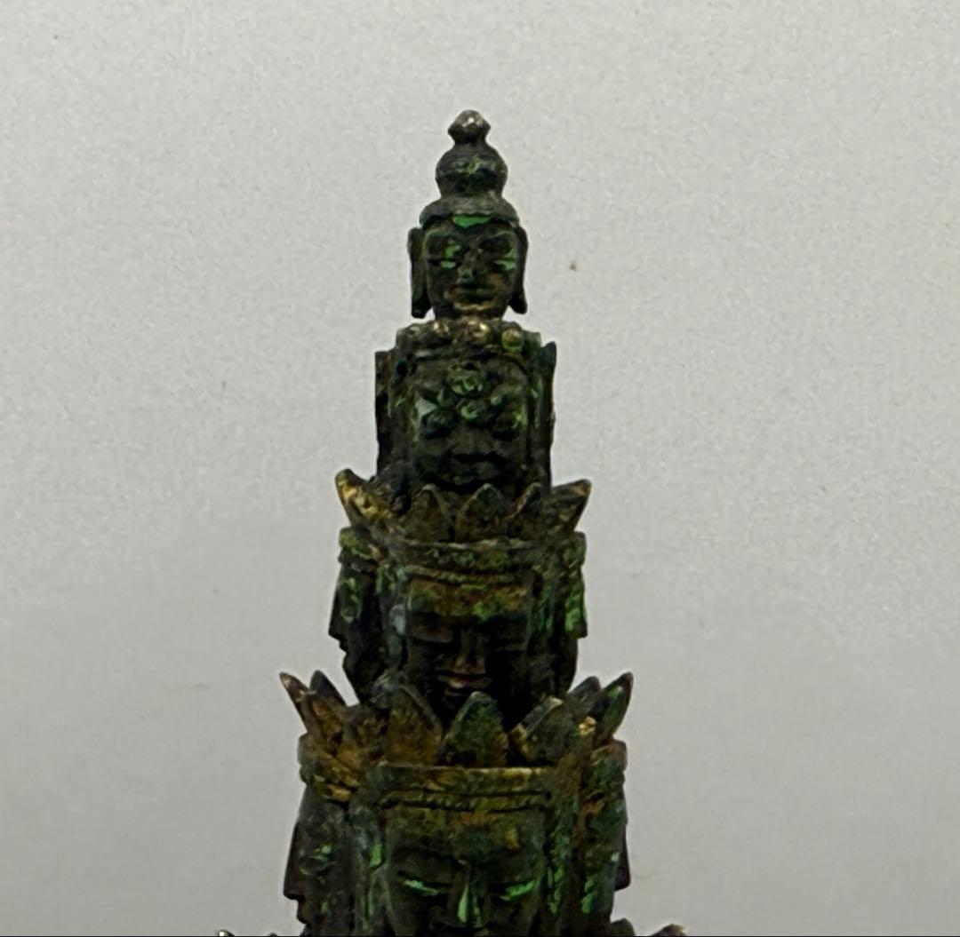 中国　清時代中期　官造　溜金十一面観音像　仏教美術　送料込み251209