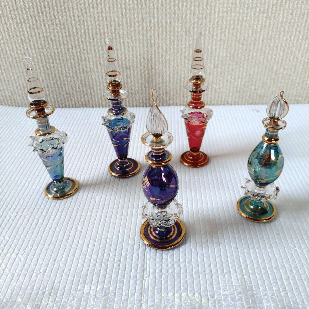 エジプトガラス　香水瓶　香油入れ　おまとめ15点セット