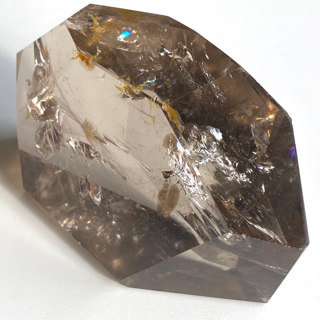 【 ネパール産 ヒマラヤ 水晶 虹入り スモーキー クォーツ フリーカット 】