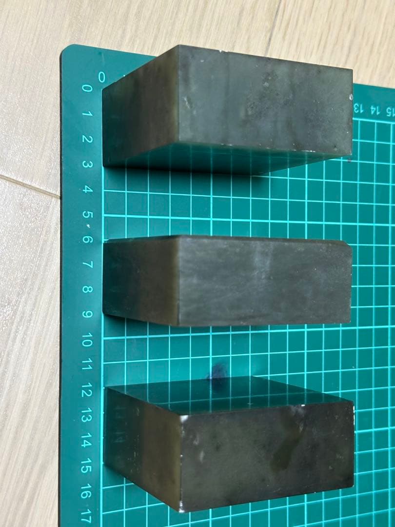 遼寧石　印材　印石　大材　公募用　書法展　篆刻　7cm 3点セット　①