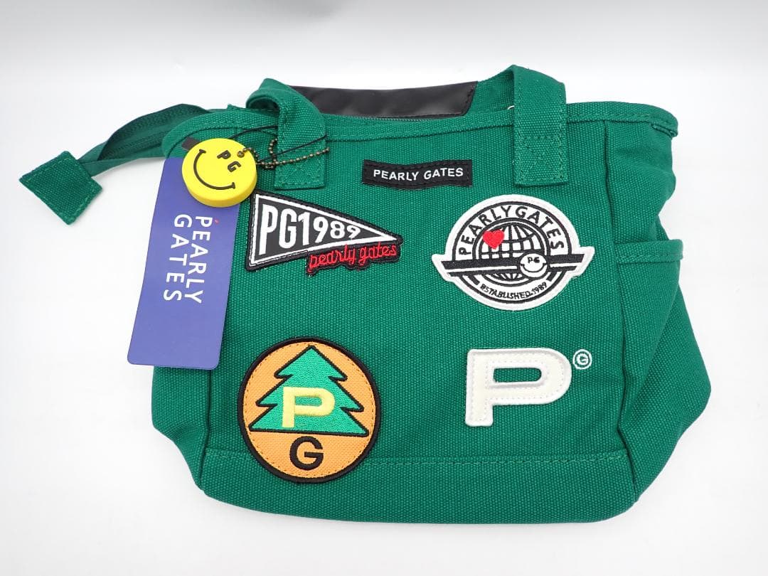 PG ハンドバッグ　ラウンドバッグ　緑　ゴルフバッグ　パーリーゲイツ