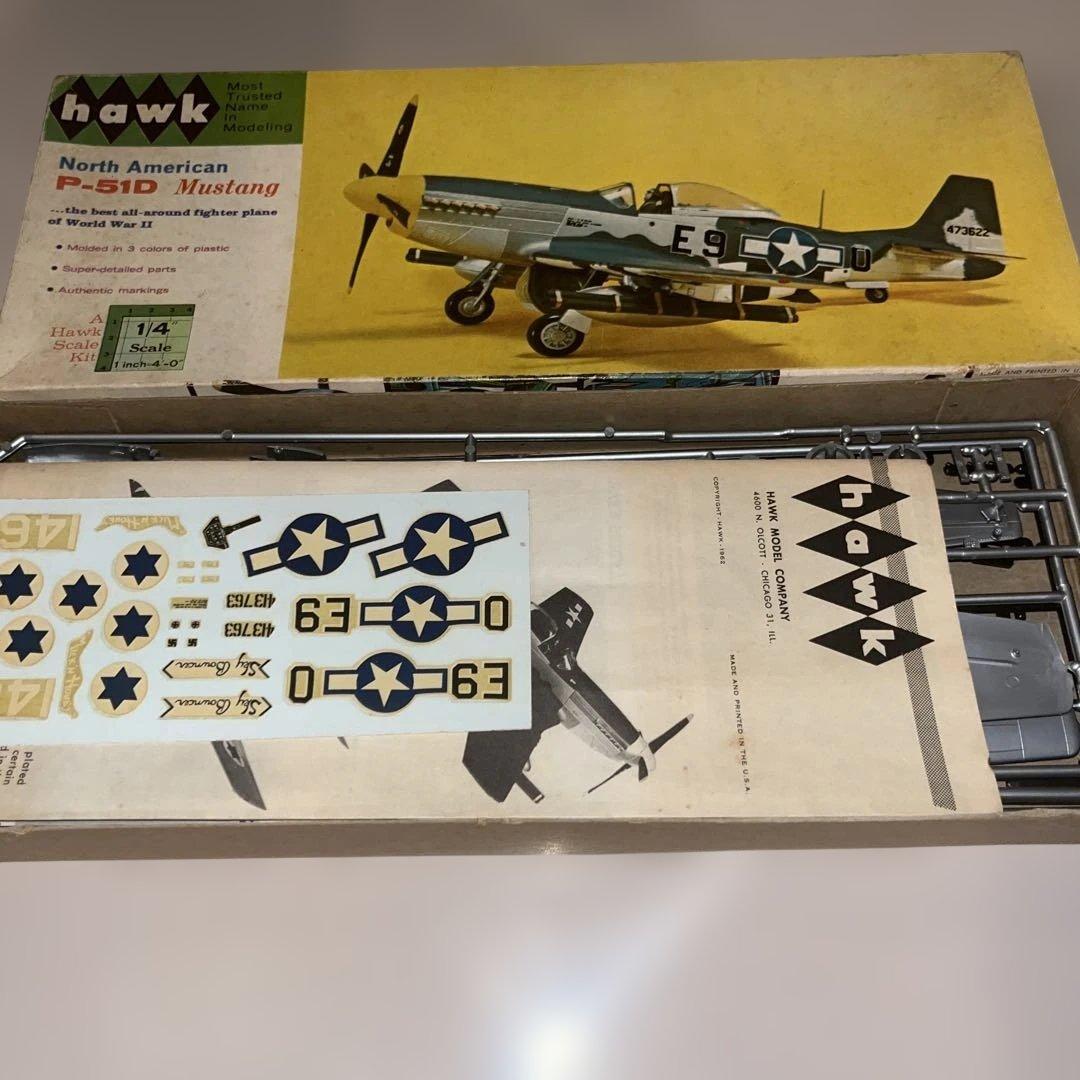 超希少 1962年製 ホーク製 1/48 P-51D ムスタング プラモデル