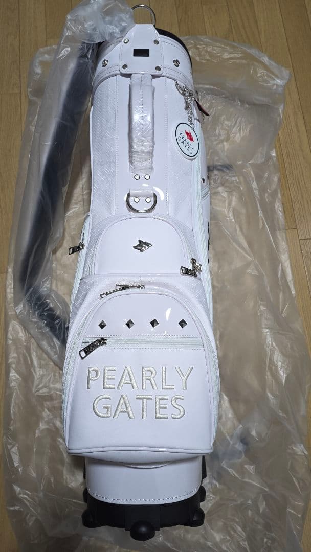 パーリーゲイツ　キャスター付　PEARLY GATES キャディバッグ　白　新品