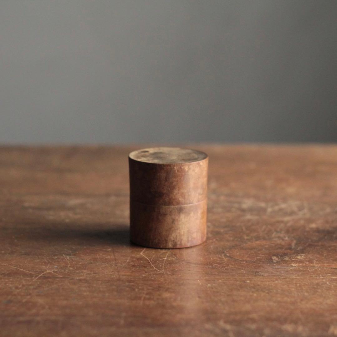 佳き木肌 茶筒 茶入 No.3 茶道具 煎茶道具 古道具 アンティーク