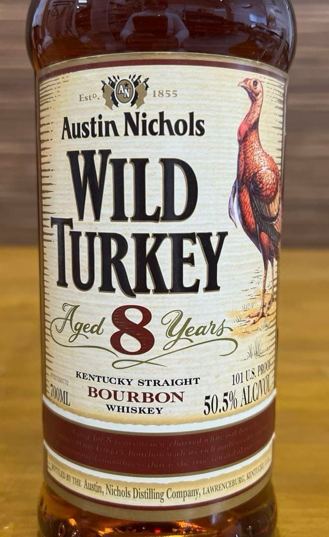 【旧ボトル】 ワイルドターキー 8年　バーボン ウイスキー　50.5%　未開栓