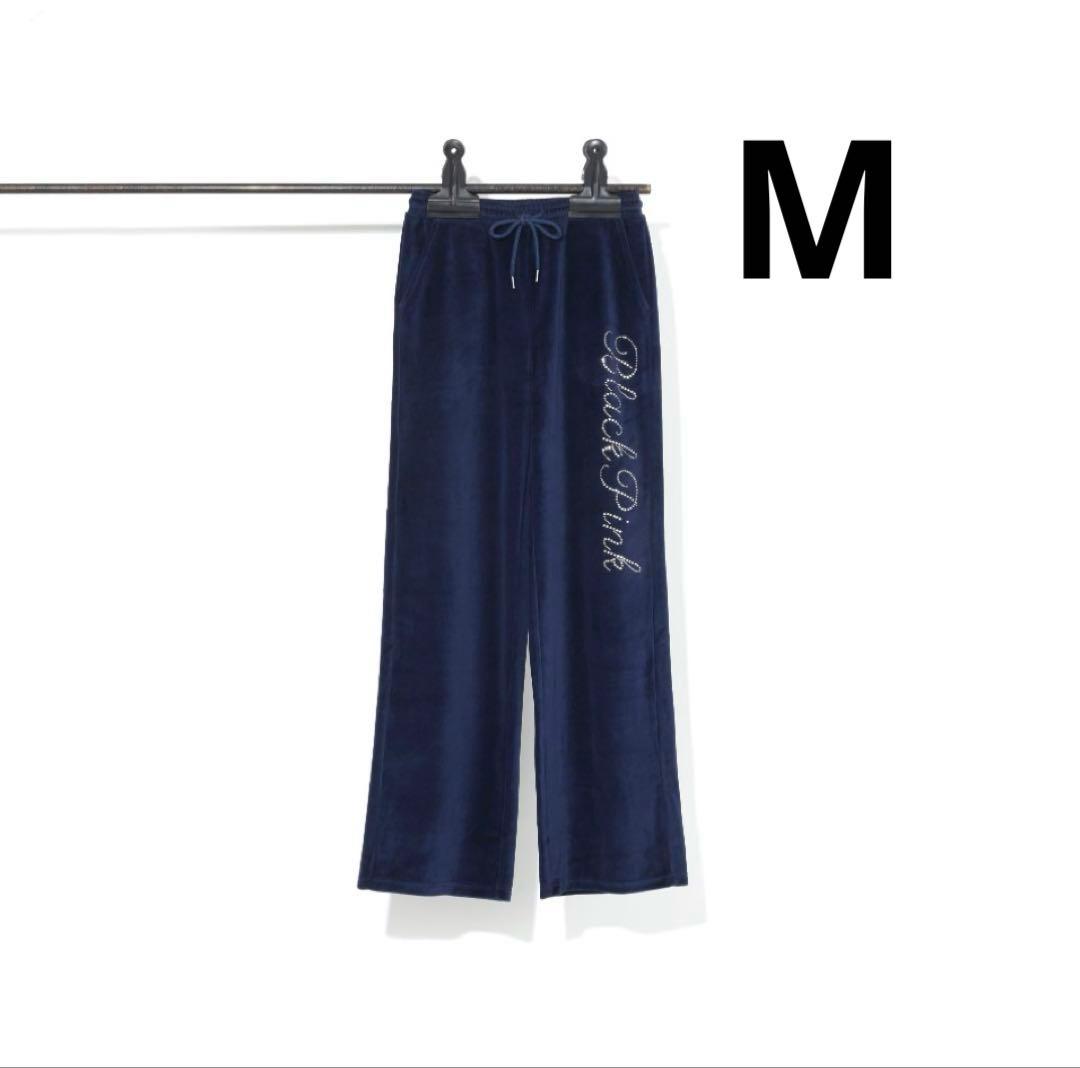 BLACKPINK 【POP-UP限定】Mサイズ ベロアロングパンツ（NAVY）