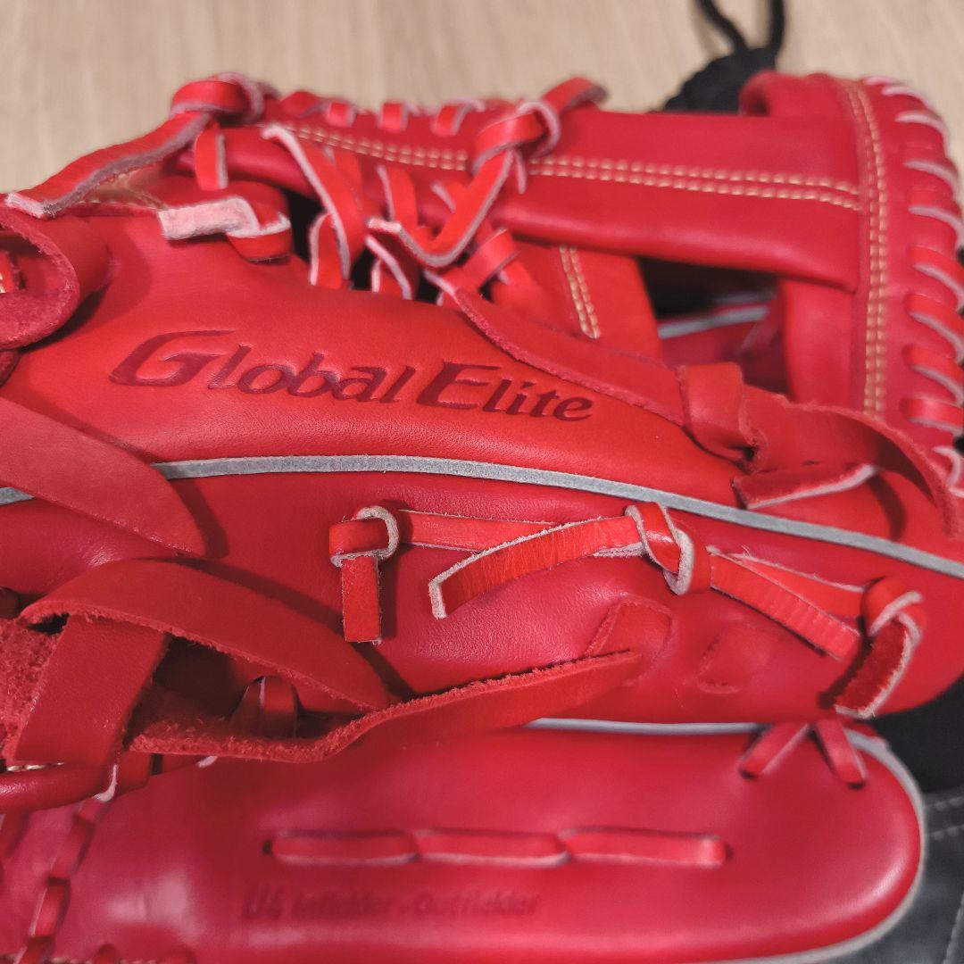 美品　MIZUNO グローバルエリート　大人用　軟式 内外野手グローブ　専用袋付