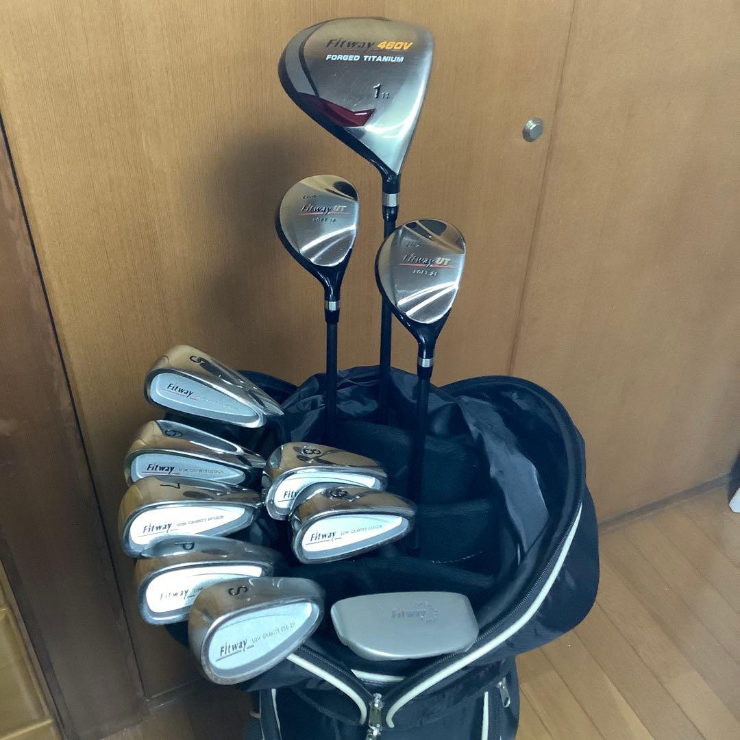 メンズ　ゴルフクラブセット　FITWAY 11本セット　キャディバッグ付