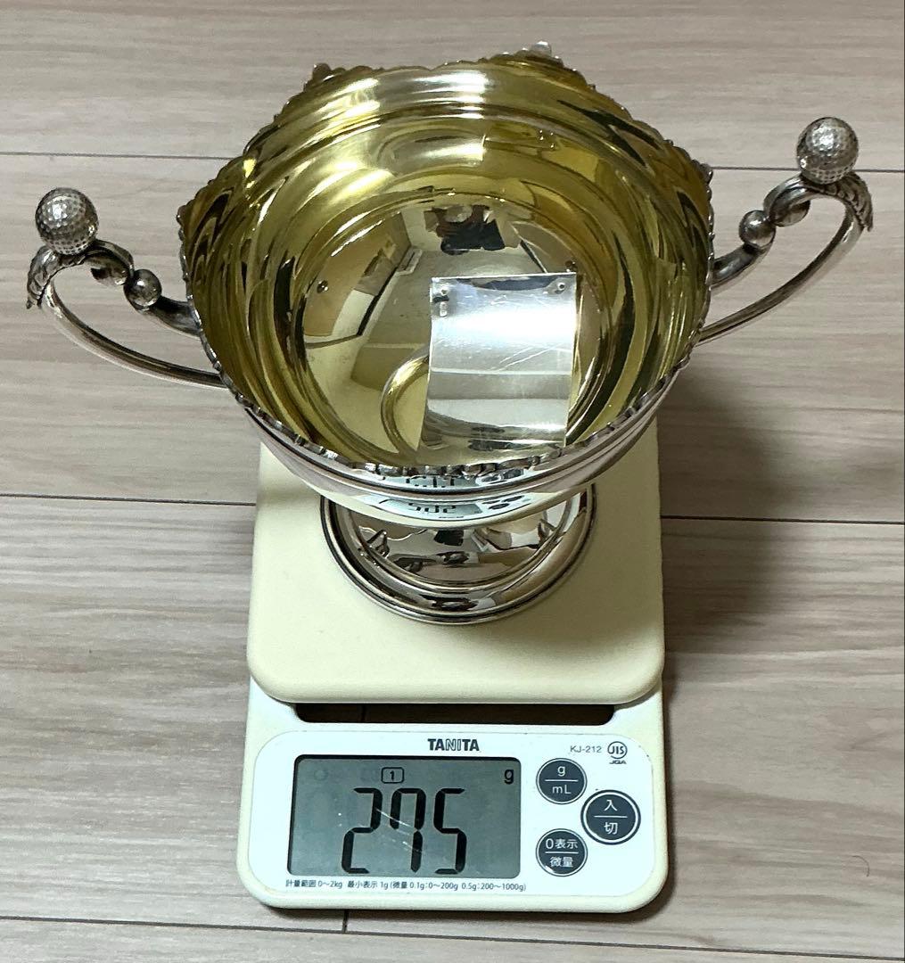 純銀製トロフィー&プレート275g 台座なし