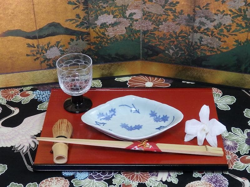 古伊万里　こんにゃく印判　紅葉の図　菱形変形小皿　江戸中期　A346AS-CWr