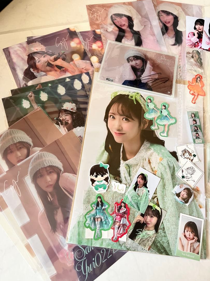 櫻井優衣 ラッフル 生写真 アクスタ サイン入りアクリルパネル ふるっぱー