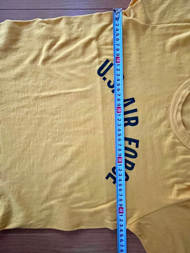 U.S. AIR FORCE 染み込み Tシャツ 袖裾共シングルステッチ 軍物