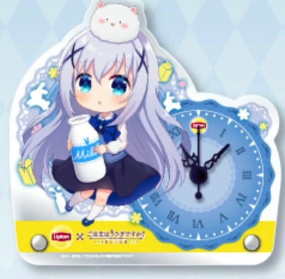 注文はうさぎですか？Liptonコラボ　アクリルクロック　チノ