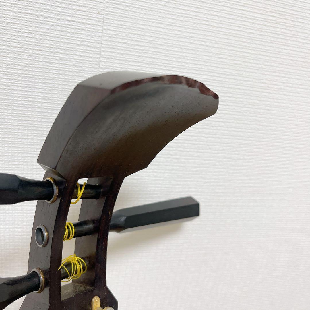 津軽三味線 太棹 東さわり 金細 二枚溝 紅木 子持ち綾杉胴