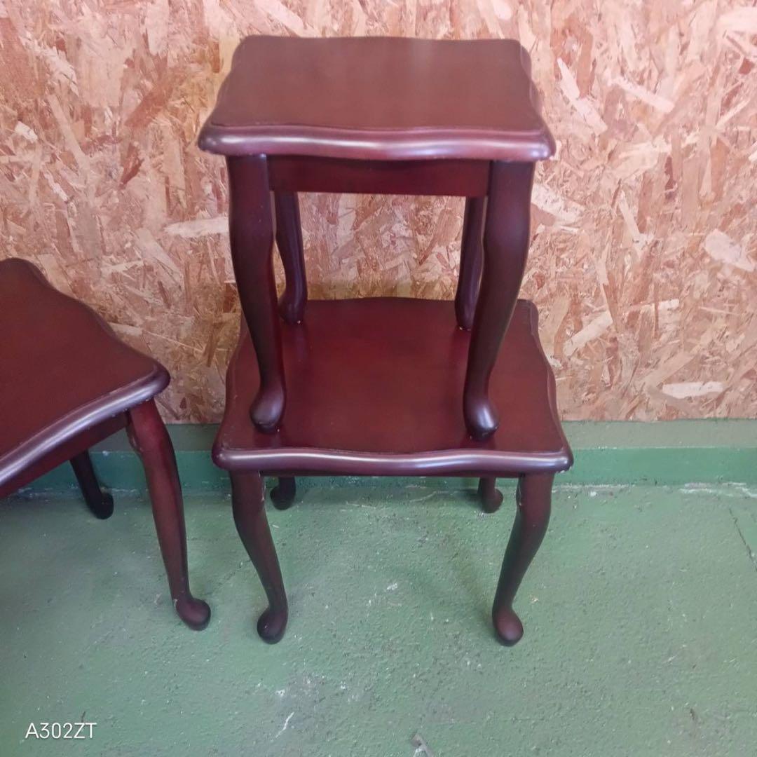 004送料設置無料　別荘保管品　猫足アンティーク　サイドテーブル　きれい