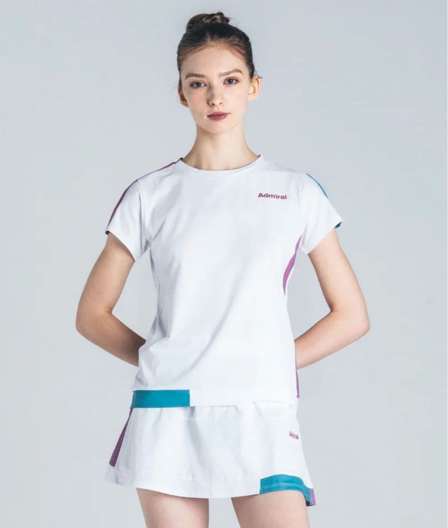 Admiral テニス Tシャツ カラーアソートブロッキング L