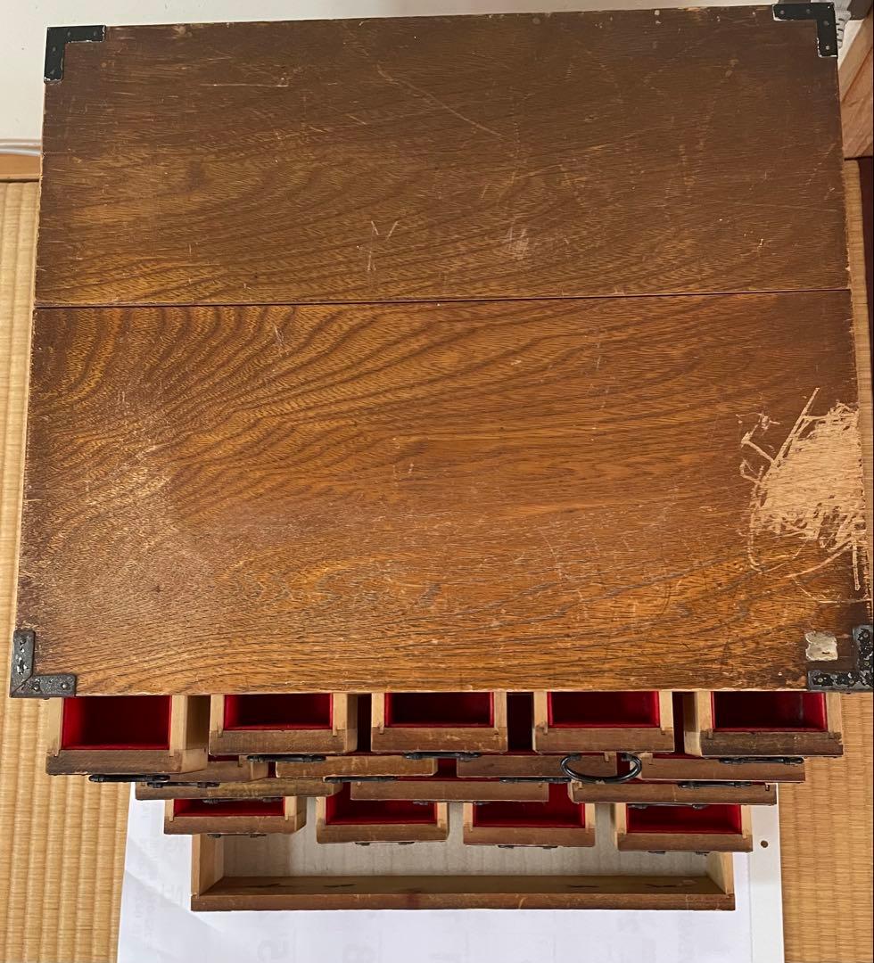 昭和レトロ　木製引き出し式箪笥 17個　薬入れ エコメルカリ便お願い致します