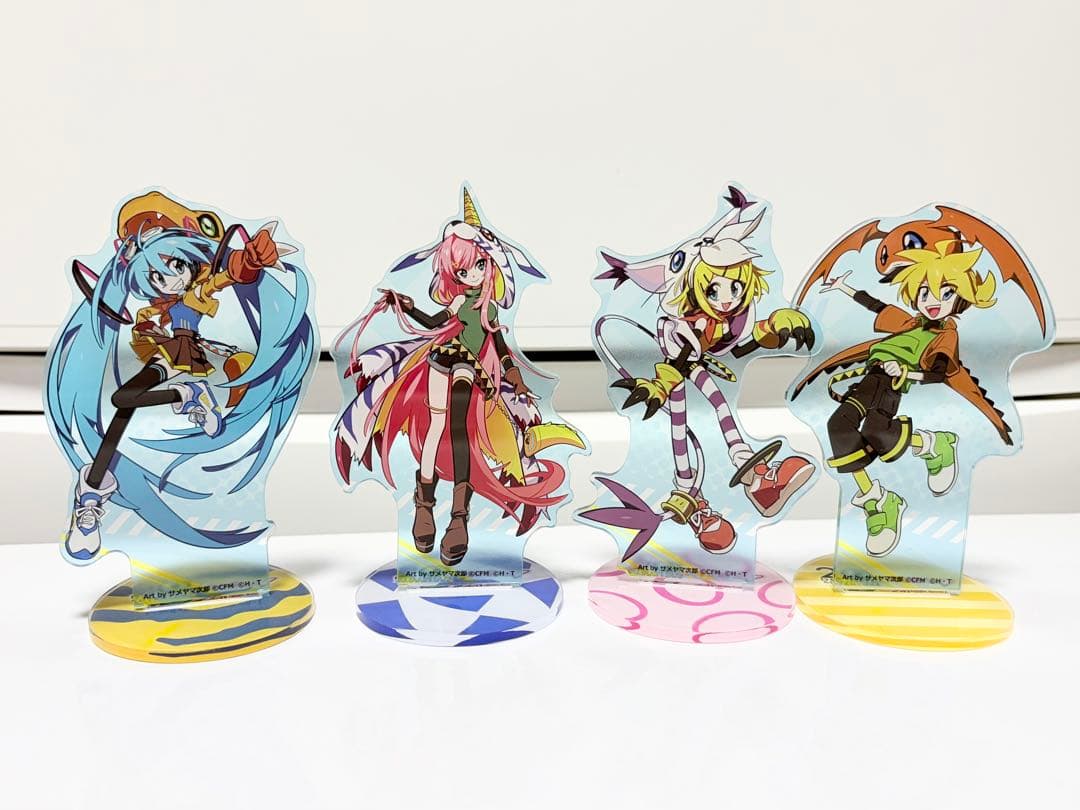 初音ミク 巡音ルカ 鏡音リン 鏡音レン アクリルスタンド 4個セット デジモン