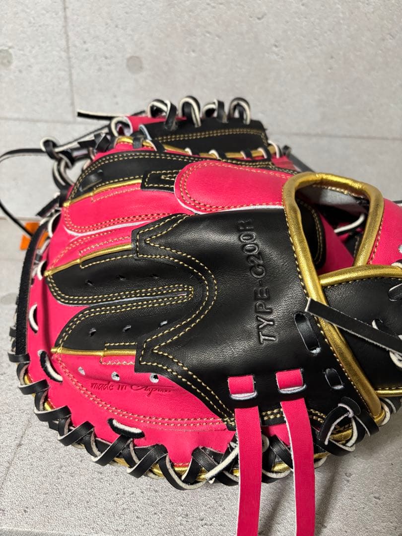 ☆2026 最新 要ミット軟式用キャッチャーミット 限定カラーKANAMEピンク