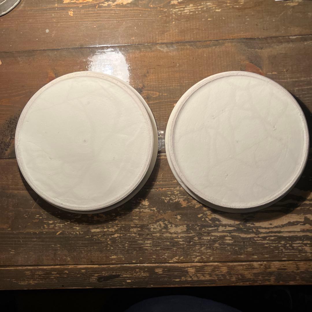 塚崎愛　貫入プレート　2枚セット