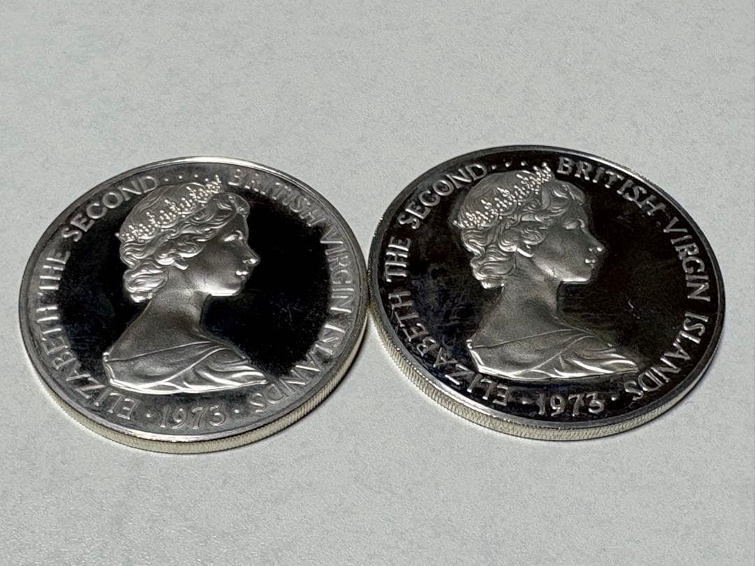 【銀貨保証】ヴァージン諸島 プルーフ貨幣セット 1ドル銀貨　2枚　50.43g