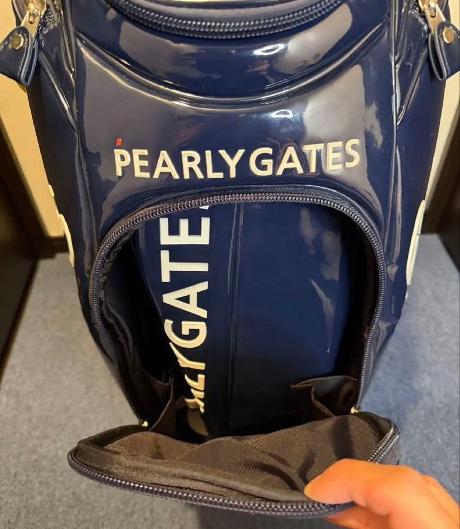 【大人気】バーリーゲイツ　エナメルキャディバッグBLUE