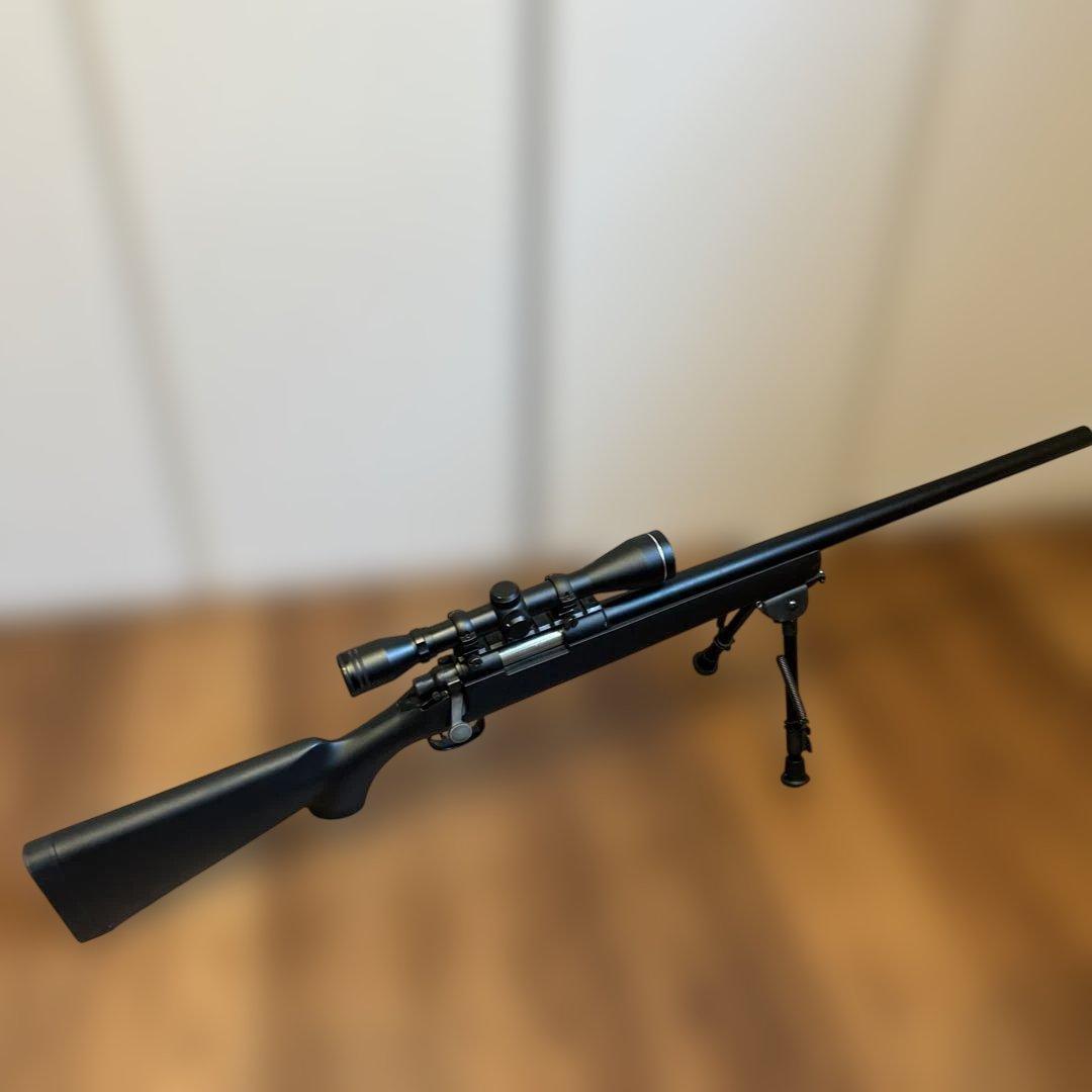 スナイパーライフル ブラック スコープ付き　バイポット付き