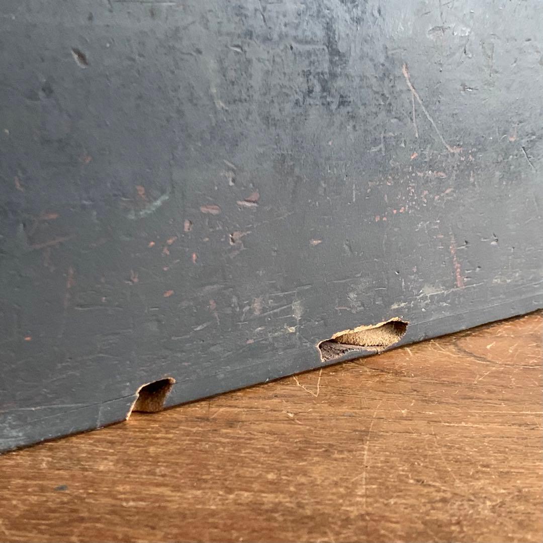 日本の古道具 古い 木箱 塗りの箱 古道具 アンティーク オブジェ