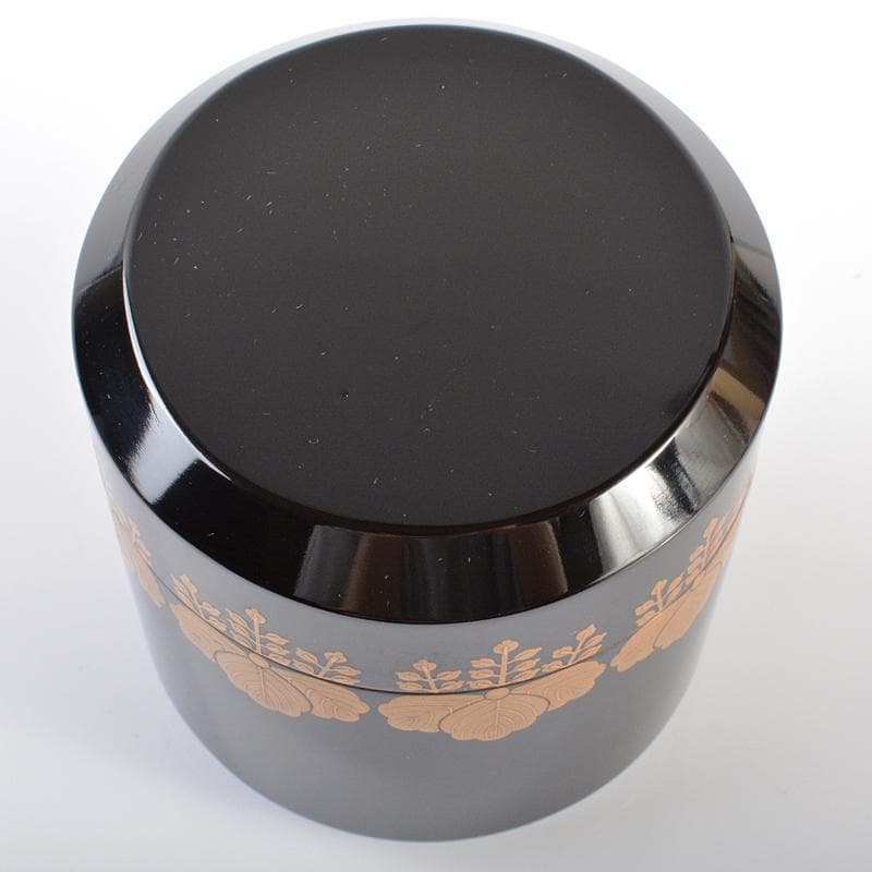 茶道具　平安　鈴木光入造　九重桐蒔絵　内銀溜　雪吹　棗　共箱　D　R6226