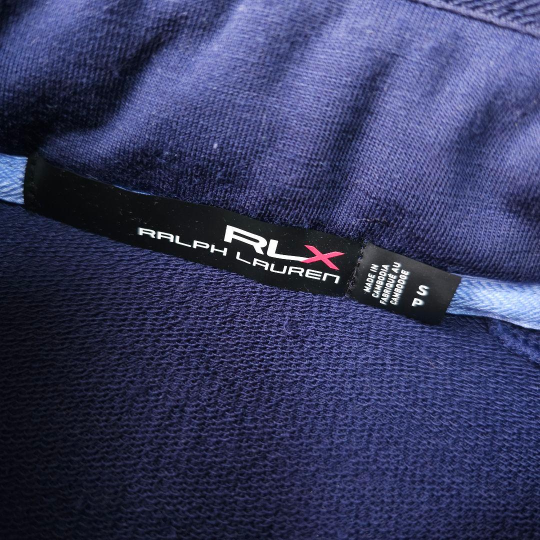 RLX ポロラルフローレン ハイブリッド 中綿ブルゾンニットジャケット S 紺色