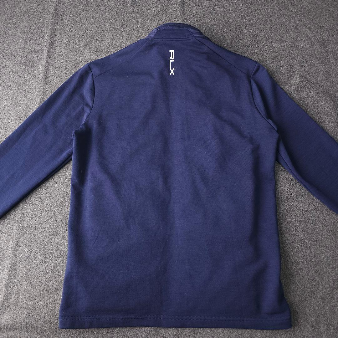 RLX ポロラルフローレン ハイブリッド 中綿ブルゾンニットジャケット S 紺色